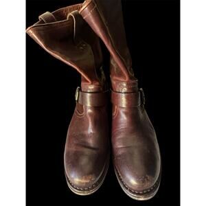 Frye Women's Martina Engineer short leather riding biker boots.